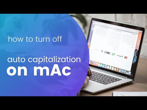 How to turn off and on auto capitalization on Mac
