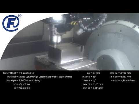 4 x d trochoidales Fräsen in Stahl