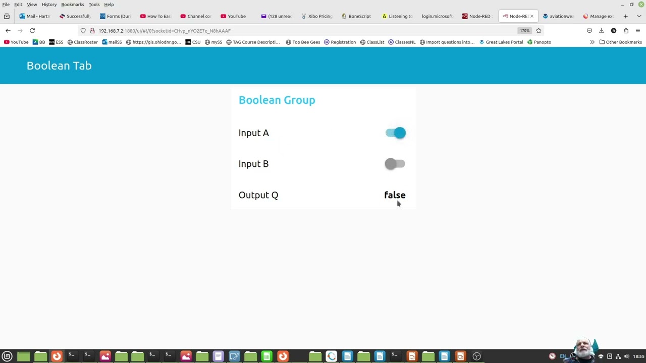 IIoT Lab 2:  Boolean Part 2:  Setting up inputs for the boolean gates