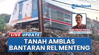 Miris! Kondisi Tanah di Bantaran Rel Kereta Api Kawasan Menteng Amblas dan Nyaris Longsor