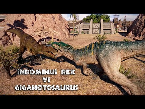 INDOMINUS REX vs GIGANOTOSAURUS - Jurassic World Evolution 2