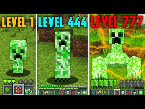 Ultimate Creeper Upgrade to Level 777 in Minecraft Battle!