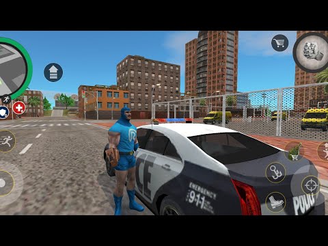 Rope hero vice town Helicopter fire and police car crash #androidgames #gameplay Gamingclub2