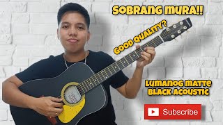 Video thumbnail for CHEAPEST LUMANOG ACOUSTIC GUITAR REVIEW | SOBRANG MURA NETO!!! (FULL MATTE BLACK) by RVELT