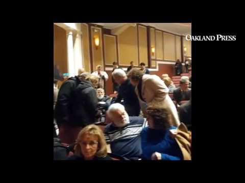 Inside the Flagstar Strand Theatre for the Performing Arts in downtown Pontiac. Patrons find their s