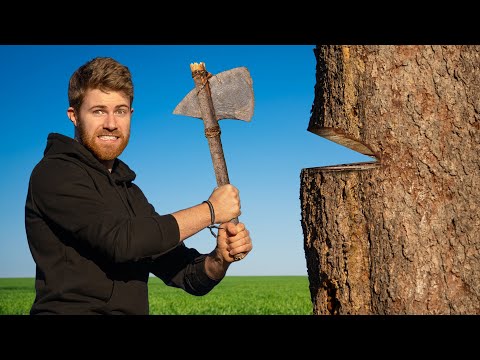 Steinzeit-Axt bauen und testen!