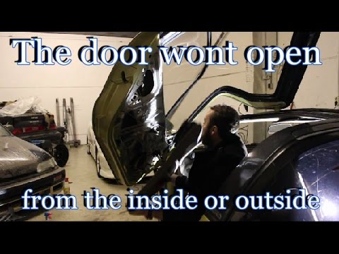 How to fix a car door mechanism that wont open (from either inside or outside)