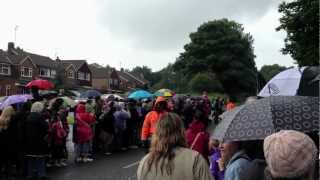 preview picture of video 'Olympic Torch Stevenage Starting Point North Road opposite Franklins Road'