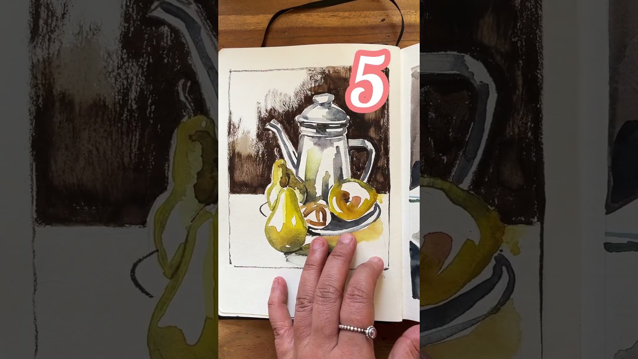 Sketchbook Tour 2023 😅 #shorts #watercolor  #art