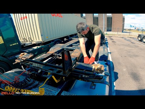 How to adjust a 40' container chassis @rotireuropa