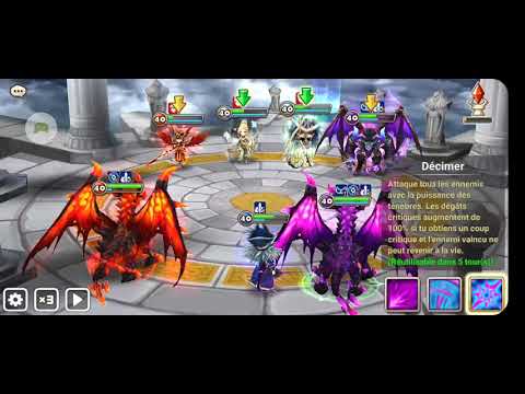 Summoners War -Grogen ( Dark Dragon ) playtime -