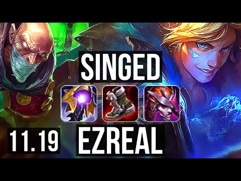 SINGED & Taric vs EZREAL & Bard (ADC) | Rank 5 Singed, 1.9M mastery, 6/2/11 | BR Master | v11.19
