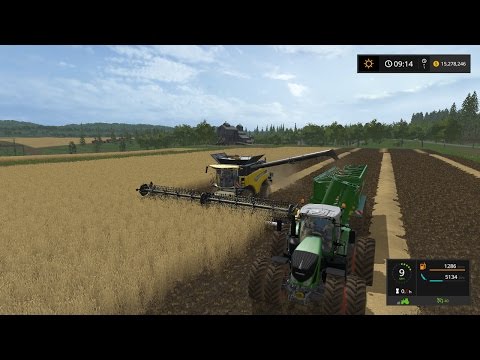 Farming Simulator 17 - Harvesting all fields on Sosnovka (over 1.4 million liters of wheat)