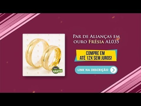 Par de Alianças em Ouro Frésia AL035 Primor Joias