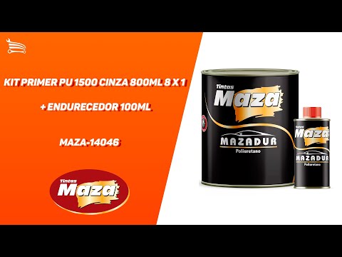 Kit Primer PU 1500 Cinza 800ml 8 x 1 + Endurecedor 100ml - Video