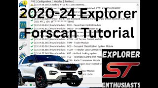 2020-24 Ford Explorer Forscan Beginners Tutorial
