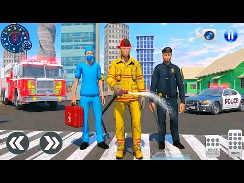 911 Emergency Rescue Operator - Police Officer,Firefighter Truck Driver and Ambulance Driver