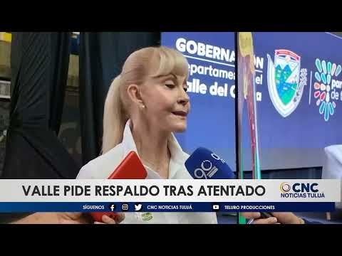 🚨🕊️ Gobernadora del Valle anuncia más recursos para seguridad y pide apoyo nacional tras atentado