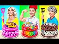 Me Vs Grandma Vs Chef Cooking Challenge Cake Decorating Sweet Challenge By YUMMY JELLY