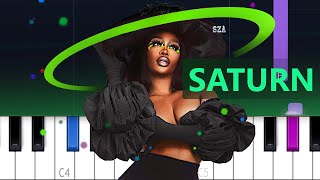 SZA - Saturn (Piano tutorial)