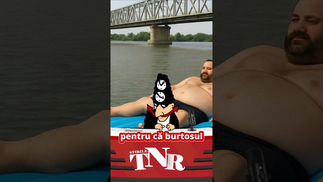 Podul de la Giurgiu va fi ridicat ca să treacă un român burtos pe saltea gonflabilă