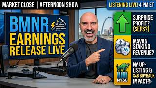 BMNR EARNINGS LIVE: $4 Billion Buyback & The Path to 5% (Market Close)