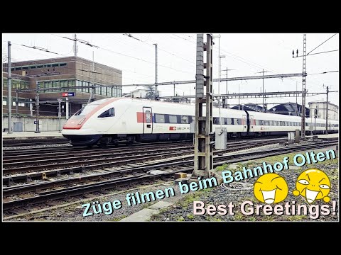 SBB InterCity-Neigezug (ICN), Baureihe RABDe 500 mit Doppeltraktion fährt beim Bahnhof Olten ab