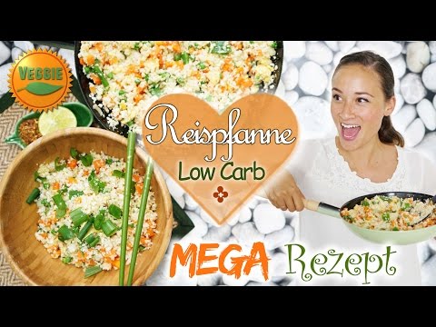 Low carb recipe - fried rice without rice ;) low calories - healthy food to go