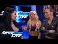 Paige Welcomes Mandy Rose Sonya Deville To Team Blue SmackDown LIVE May 1 2018
