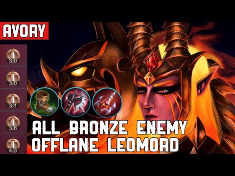 All Bronze Enemy Team! Offlane Gameplay Leomord! [Top Global Leomord] Avory - Mobile Legends