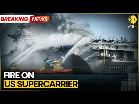 US-Iran War: Fire Breaks Out on USS Gerald R Ford During Iran War Deployment | WION Breaking