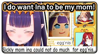 Sickly Mom Ina Did Her Best to Take Care of Her Child...【Hololive EN】