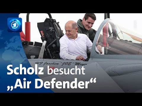 Scholz bei Luftwaffenmanöver „Air Defender“ in Jagel
