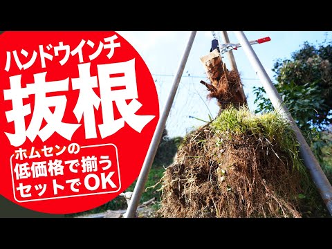 園芸 プーラーを使って木や切り株を引き抜くにはどうすればよいですか?