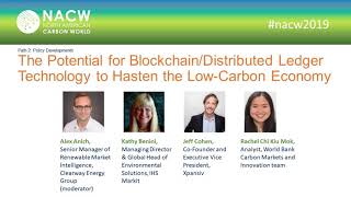 NACW 2019 - P2 - Potential for Blockchain Distributed Ledger Technology to Hasten Low Carbon Economy