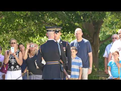 Best Video of the Changing of the Guard at Tomb of the Unknowns, Arlington Cemetery