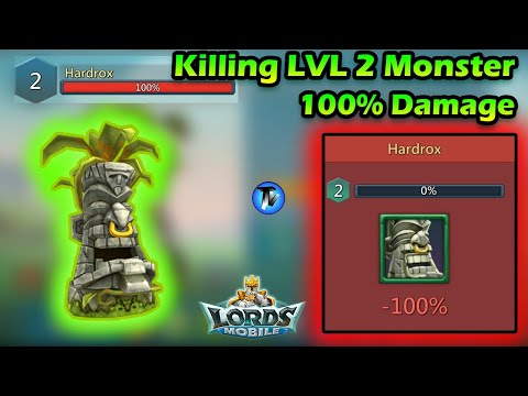 Lords Mobile - Hunting Hardrox Level 2 Monster | Without P2P Heroes | Hunt Strategy