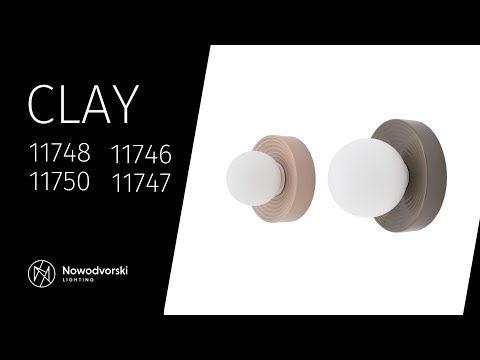 Бра, настінний світильник Nowodvorski 11748 Clay S G9 1x12W IP20 бежевий