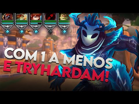 BAKASURA JUNGLER, COM 1 A MENOS E OS CARAS TRYHARDAM! - ⚡ Smite BR Conquista