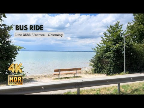 A Scenic Bus Ride through Übersee, Chieming - Relaxing Jazz Music - 4K HDR