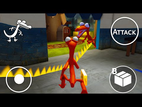 Playing as REAL ORANGE in Rainbow Friends | ROBLOX | Chapter 1 Full Gameplay #rainbowfriends