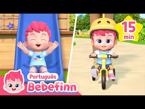Bebefinn Gosta de Brincar Lá Fora! 🚲 🛝 | + Compilação | Bebefinn em Português-Canções Infantis