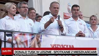 Wideo: Donald Tusk w Lesznie - spotkanie z mieszkańcami