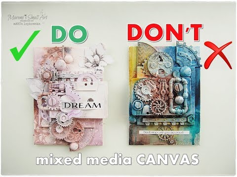 DOs & DON'Ts Mixed Media CANVAS for Beginners ♡ Maremi's Small Art ♡