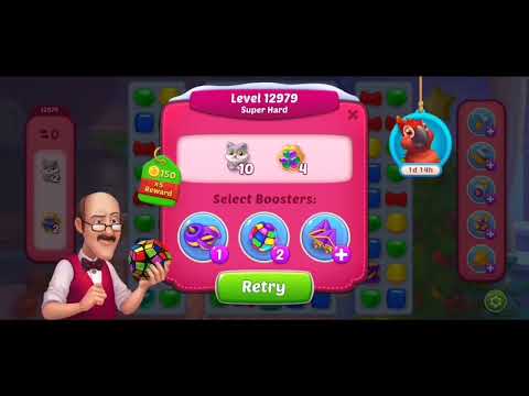 A very scary level in Homescapes 😰/12979 is very difficult to complete