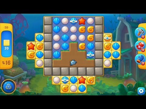 Fishdom level 38 - 16 Moves - No Boosters