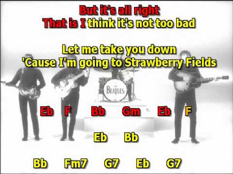 strawberry fields forever best beatles karaoke lyrics chords  instrumental