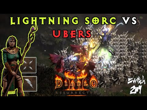 Lightning Sorc Vs Ubers: Electrifying Uber Tristram Relentlessly! - Diablo 2 Resurrected