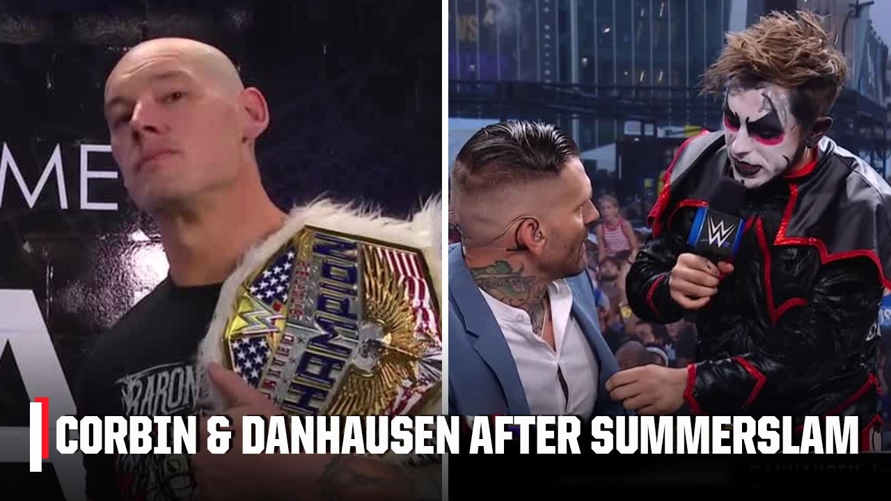 REACTION to Baron Corbin's U.S. Championship + Danhausen's $100,000 Money on a Pole | WWE on ESPN