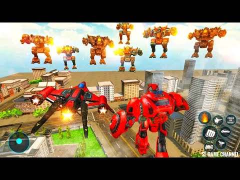 Jet Robot Car Transformation Robot Car Games Android Gameplay #4